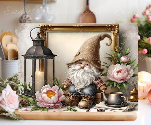 RUSTIC GNOME CUTTING board sublimation  sublimation high resolution 1 file