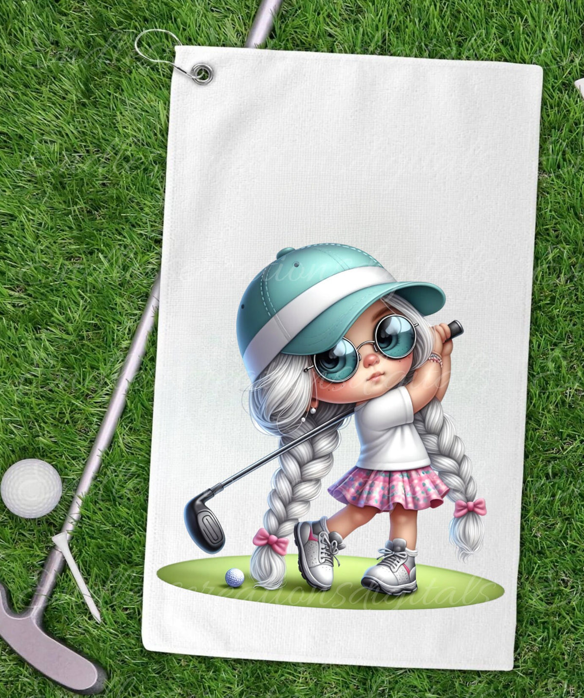 GIRL GOLFER GNOMES sublimation png, transparent  for sublimation high resolution, 5 files,
