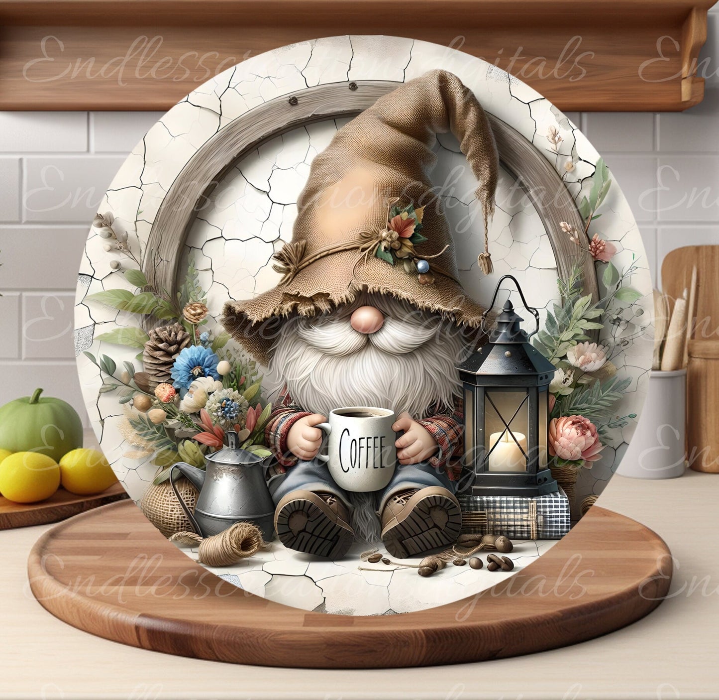 GNOME ROUND CUTTING board