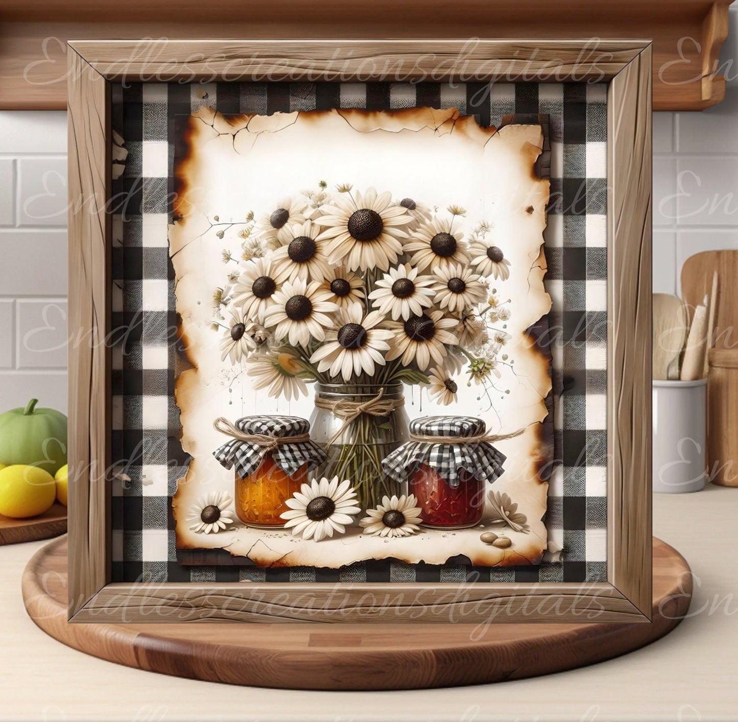 FLORAL SQUARE CUTTING BOARD