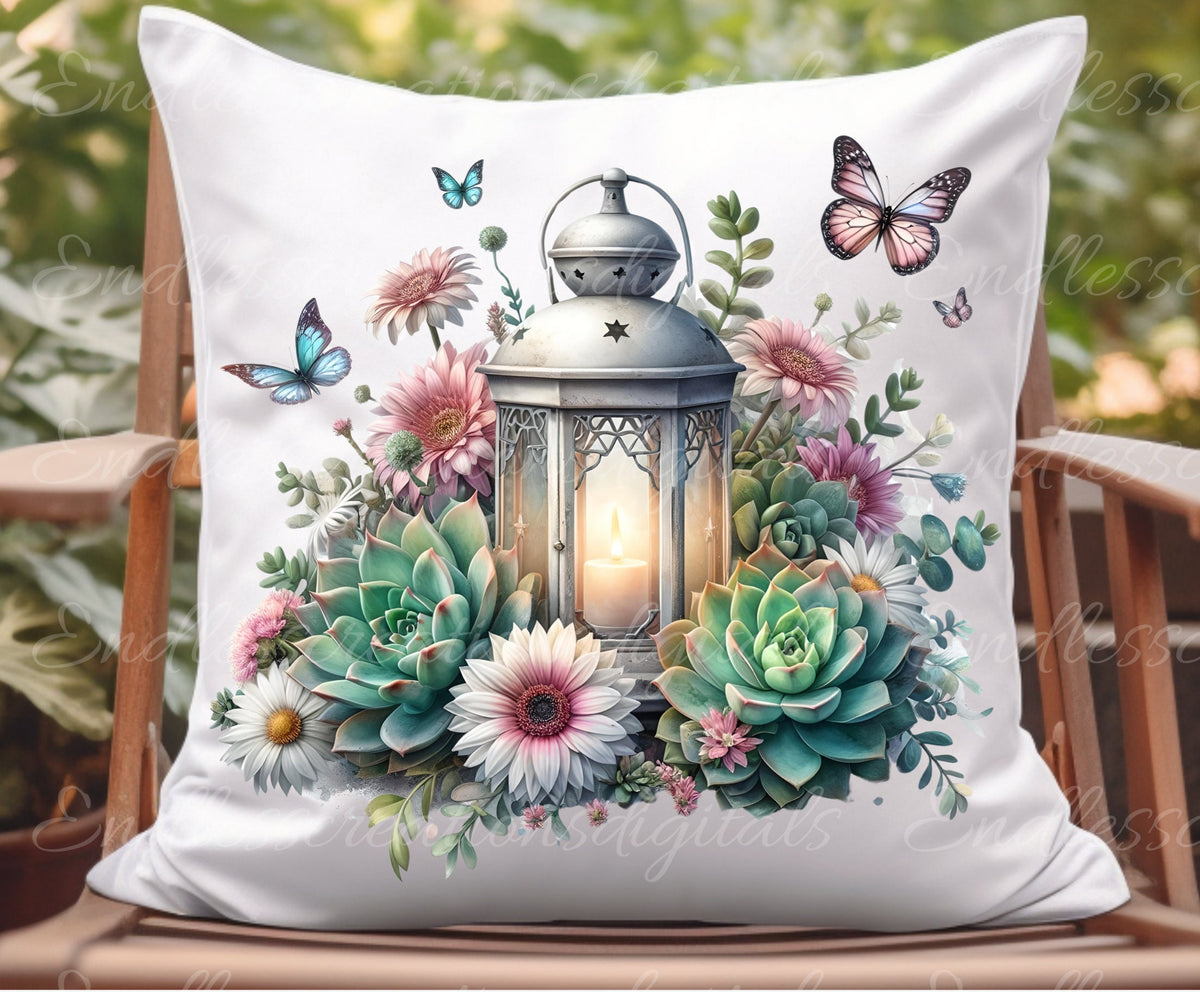 FLORAL PILLOW, TEA towel etc. sublimation package of 5 high definition 300png, transparent