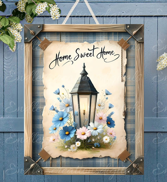 HOME SWEET HOME Door hanger 8 x 10, wreath sign png, cutting board etc. for sublimation high resolution