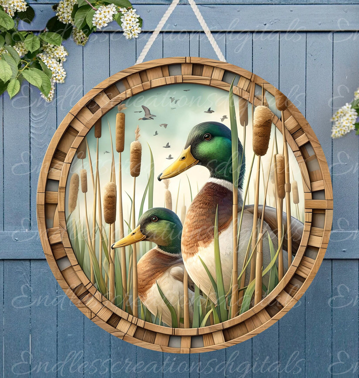 MALLARDS DOOR hanger, wreath sign png, round cutting board for sublimation high resolution,ALLARDS