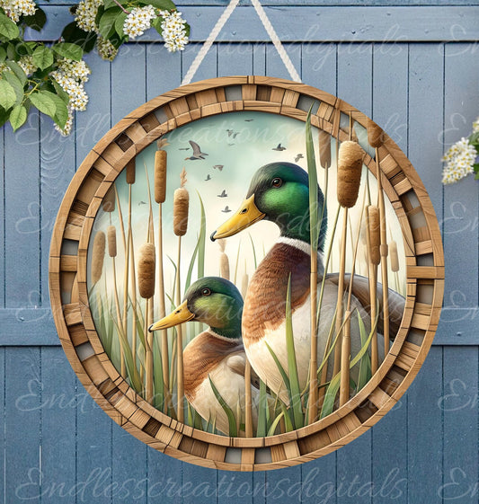 MALLARDS DOOR hanger, wreath sign png, round cutting board for sublimation high resolution,ALLARDS