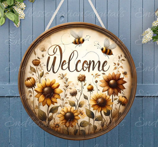 WELCOME DOOR HANGER, wreath sign, png, for sublimation high resolution