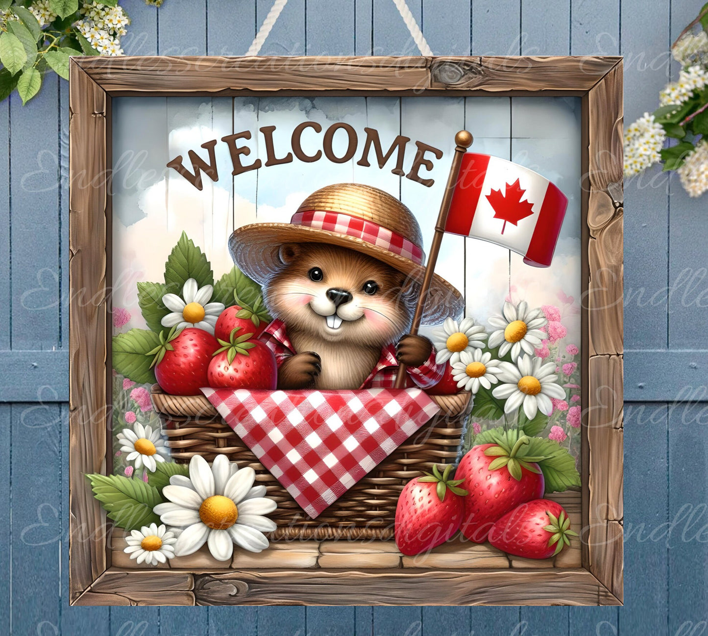 CANADA DAY DOOR hanger, wreath sign, square cutting board png, for sublimation high resolution