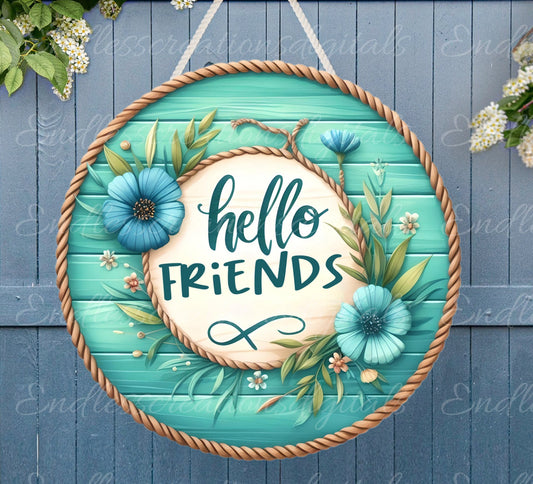 WELCOME DOOR HANGER, wreath sign png, for sublimation high resolution 2 round files 1 blank for your own text