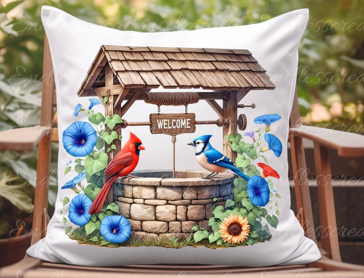 BLUE JAY CARDINAL Sublimation Package high definition 300png, transparent, for use on pillows, mugs, totes, tumblers etc