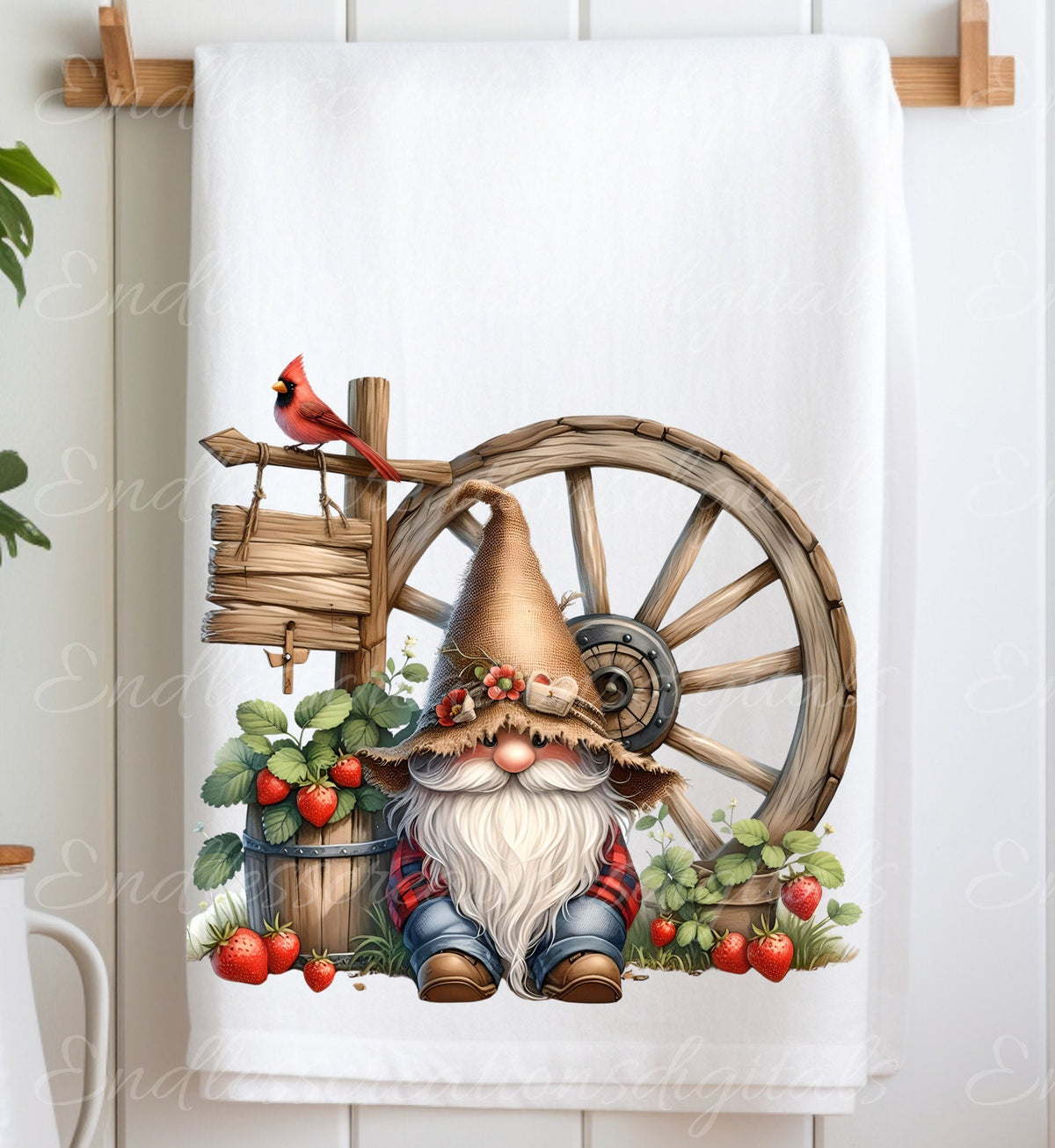 GNOME TEA TOWEL BUNDLE OF 5 TRANSPARENCIES