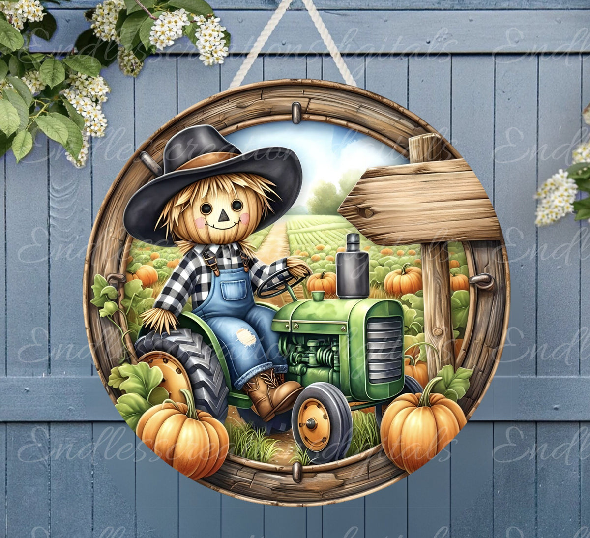 FALL SCARECROW TRACTOR