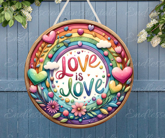 LOVE IS LOVE WIND SPINNER ROUND