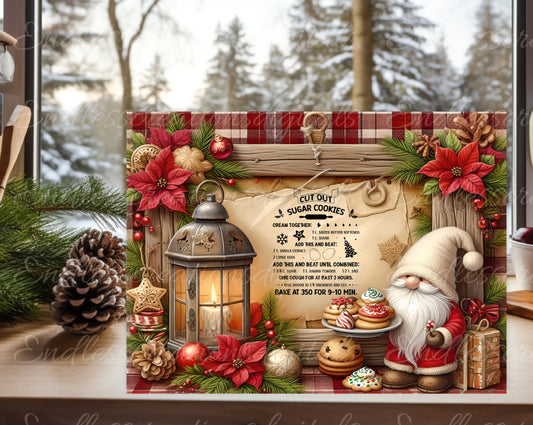 CHRISTMAS GNOME RECTANGLE CUTTING BOARD