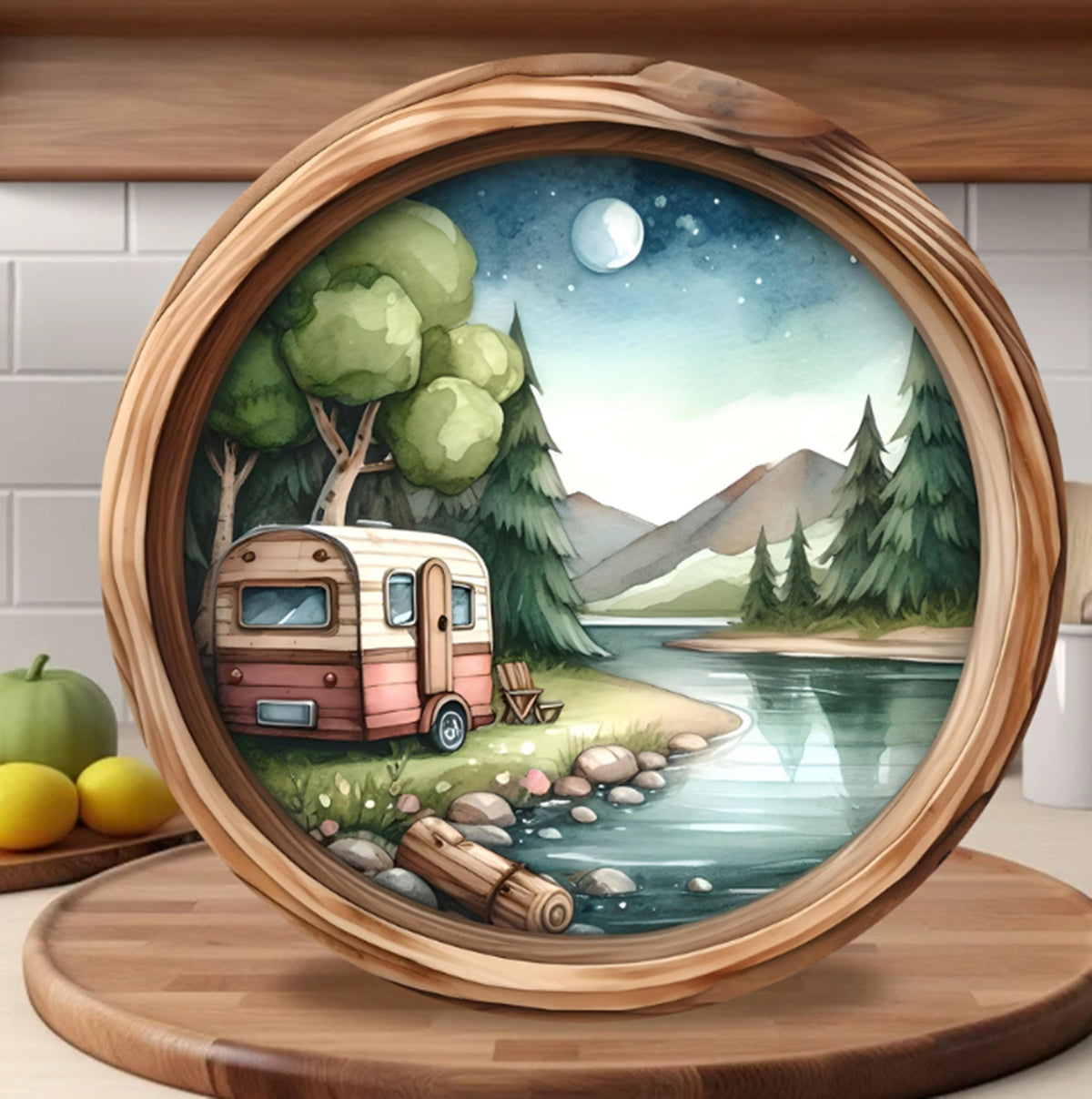CAMPER DOOR HANGER, wreath sign png, for sublimation high resolution, 1 file add your own text