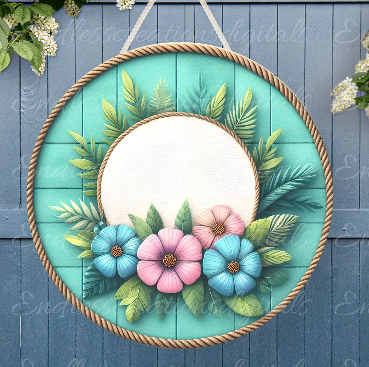 WELCOME DOOR HANGER, wreath sign png, for sublimation high resolution 2 round files 1 blank for your own text