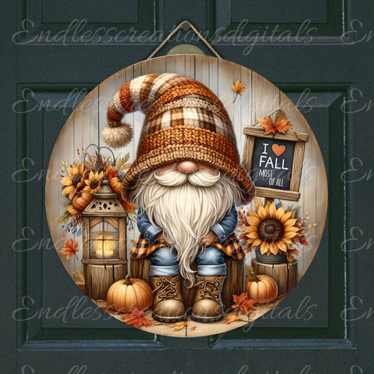FALL GNOME DOOR HANGER