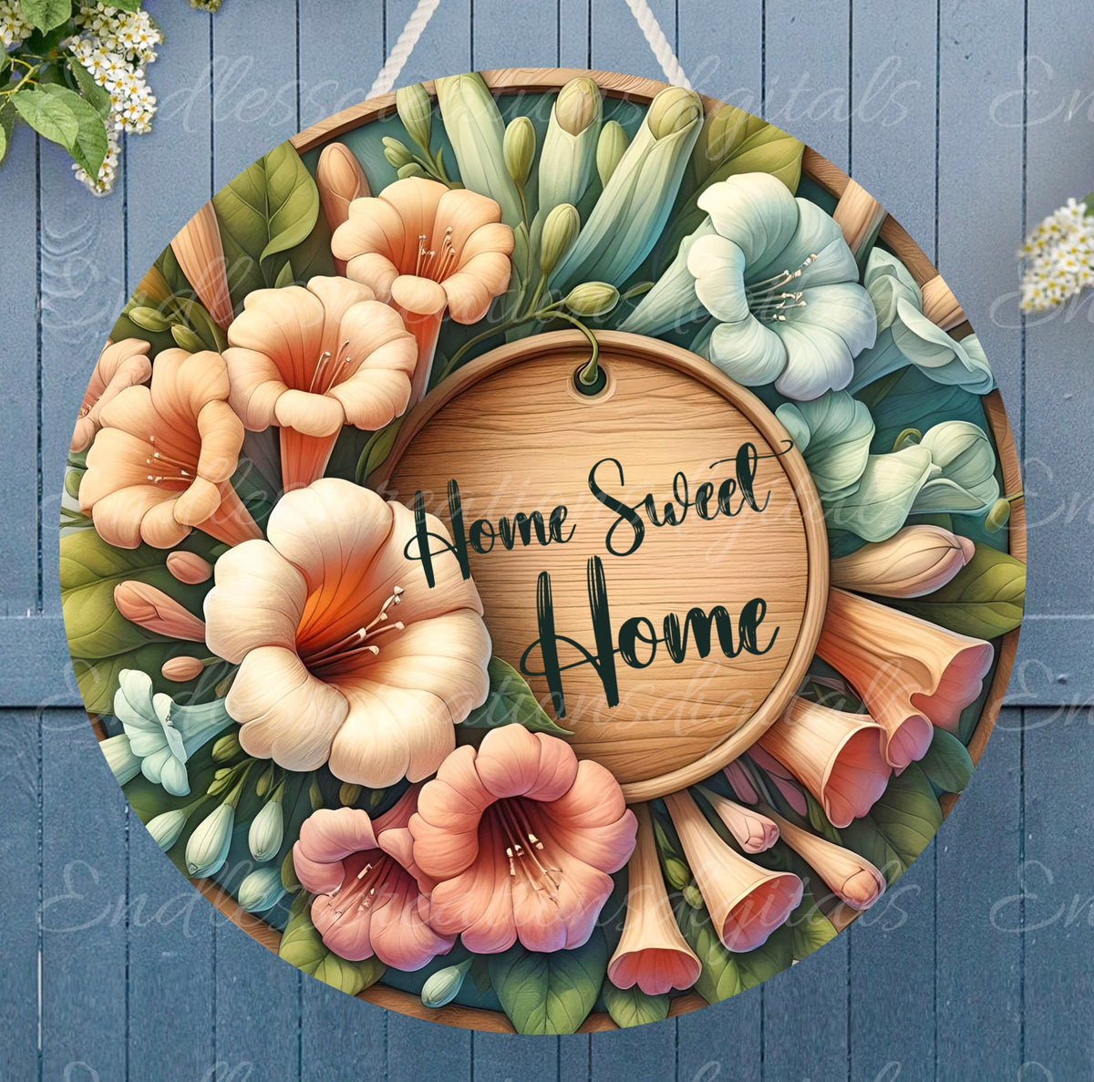 WELCOME DOOR HANGER ROUND