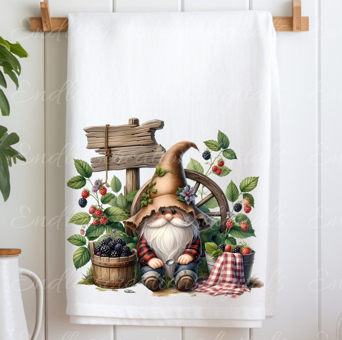 GNOME TEA TOWEL BUNDLE OF 5 TRANSPARENCIES