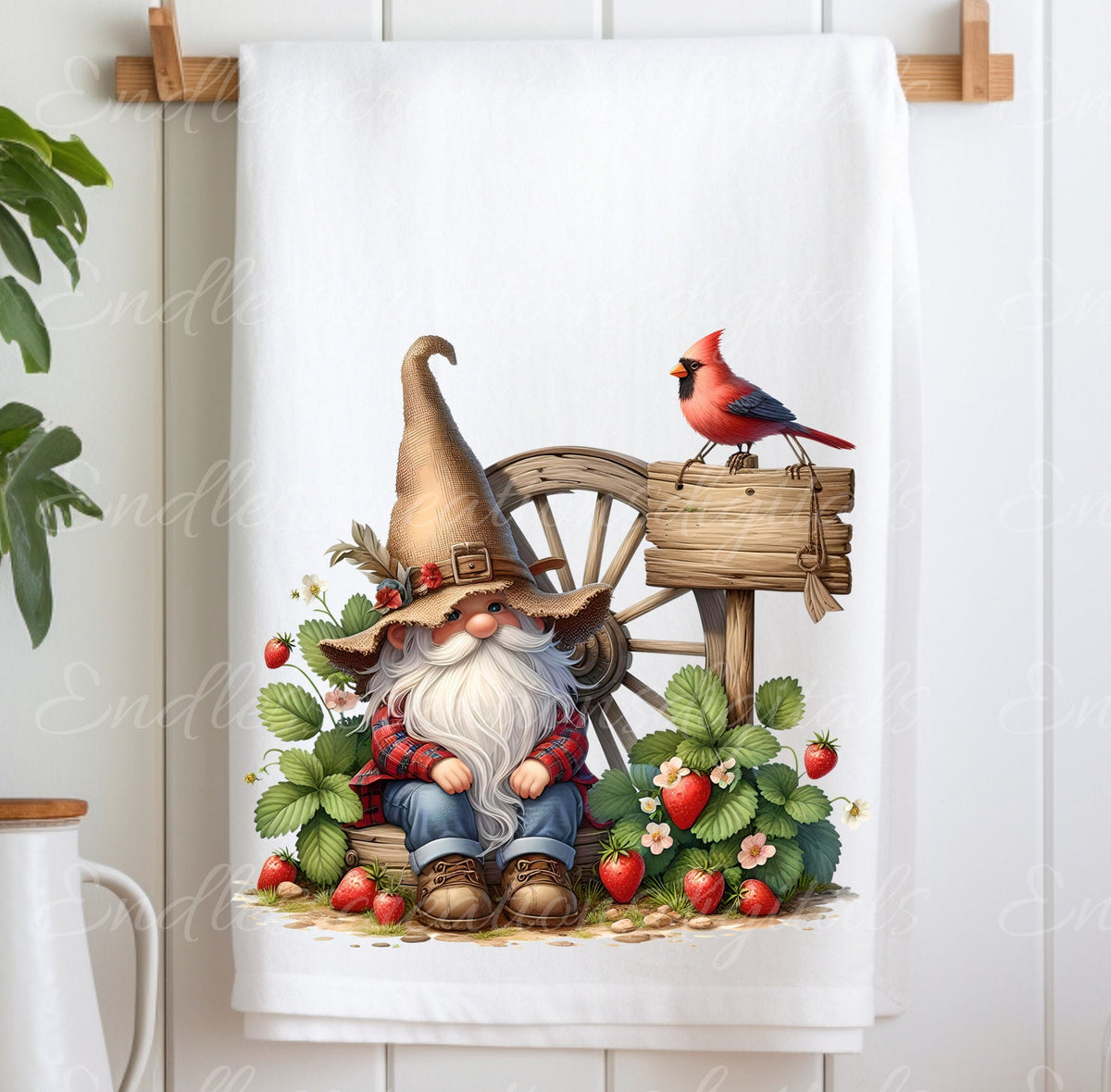 GNOME TEA TOWEL BUNDLE OF 5 TRANSPARENCIES