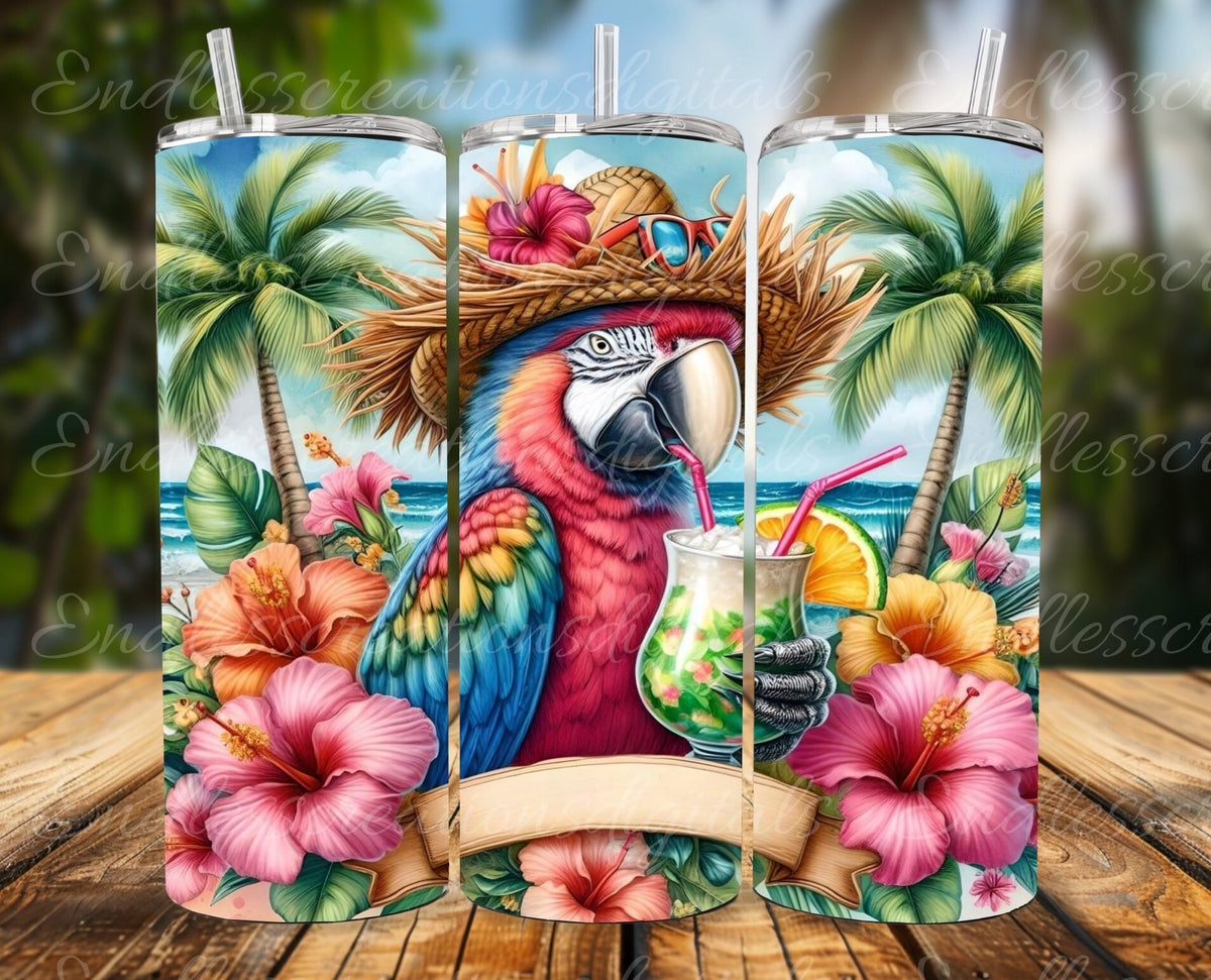 SUMMER TROPICAL TUMBLER