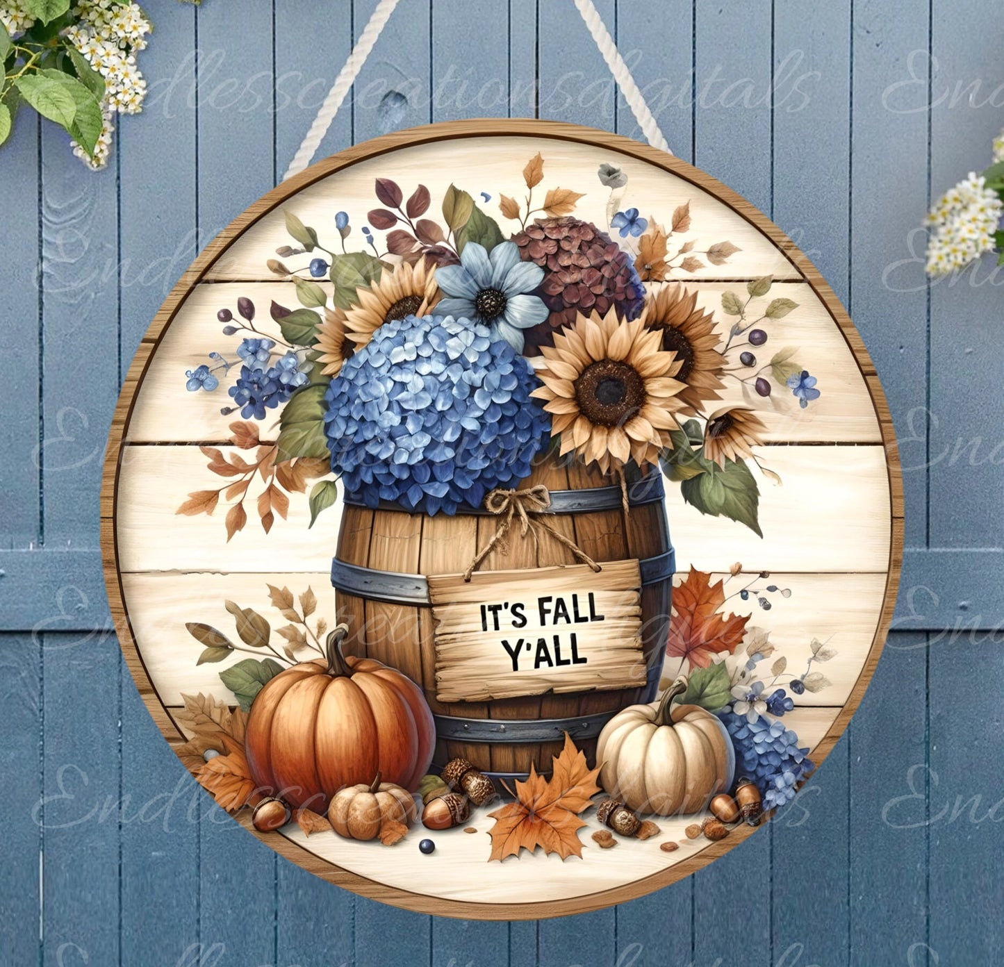 FALL FLORAL DOOR HANGER