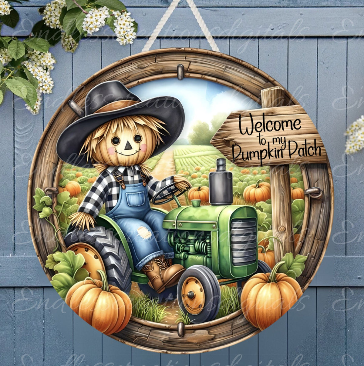 FALL SCARECROW TRACTOR