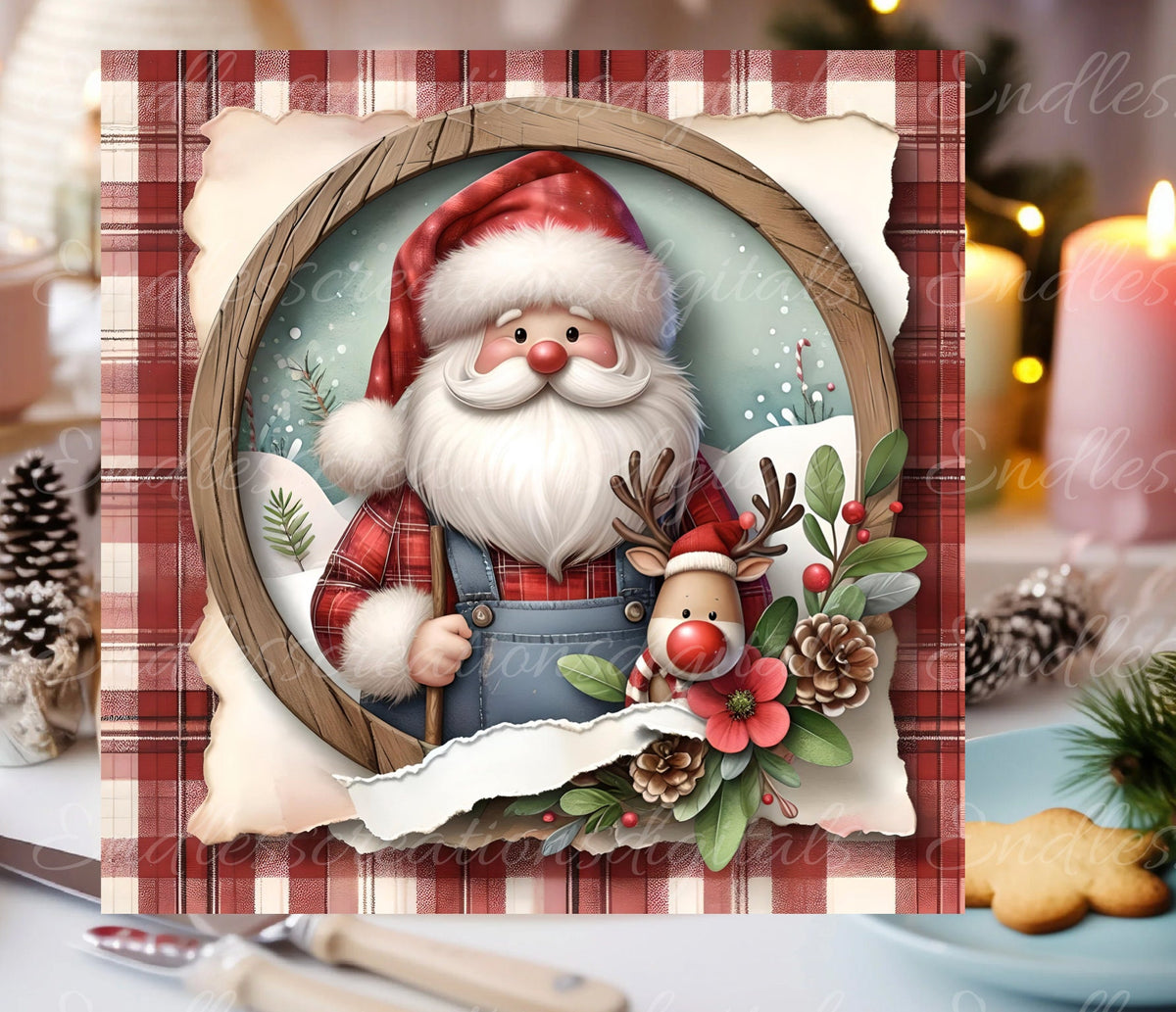 SANTA SQUARE DOOR CHRISTMAS
