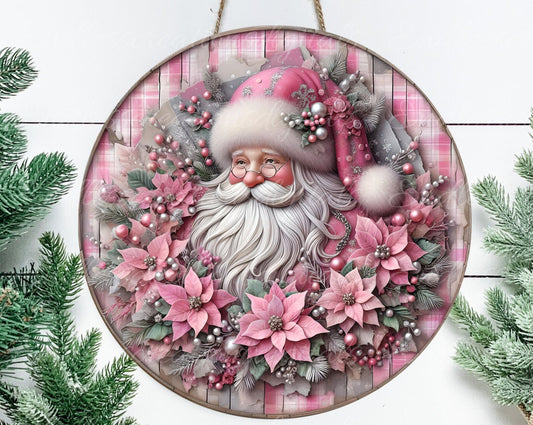 PINK SANTA CHRISTMAS ROUND
