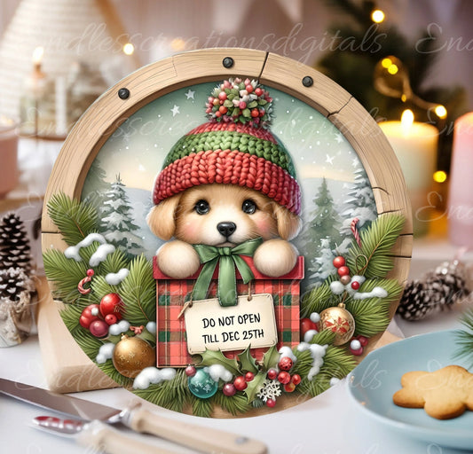 DO NOT OPEN TREE ORNAMENT/GIFT TAG