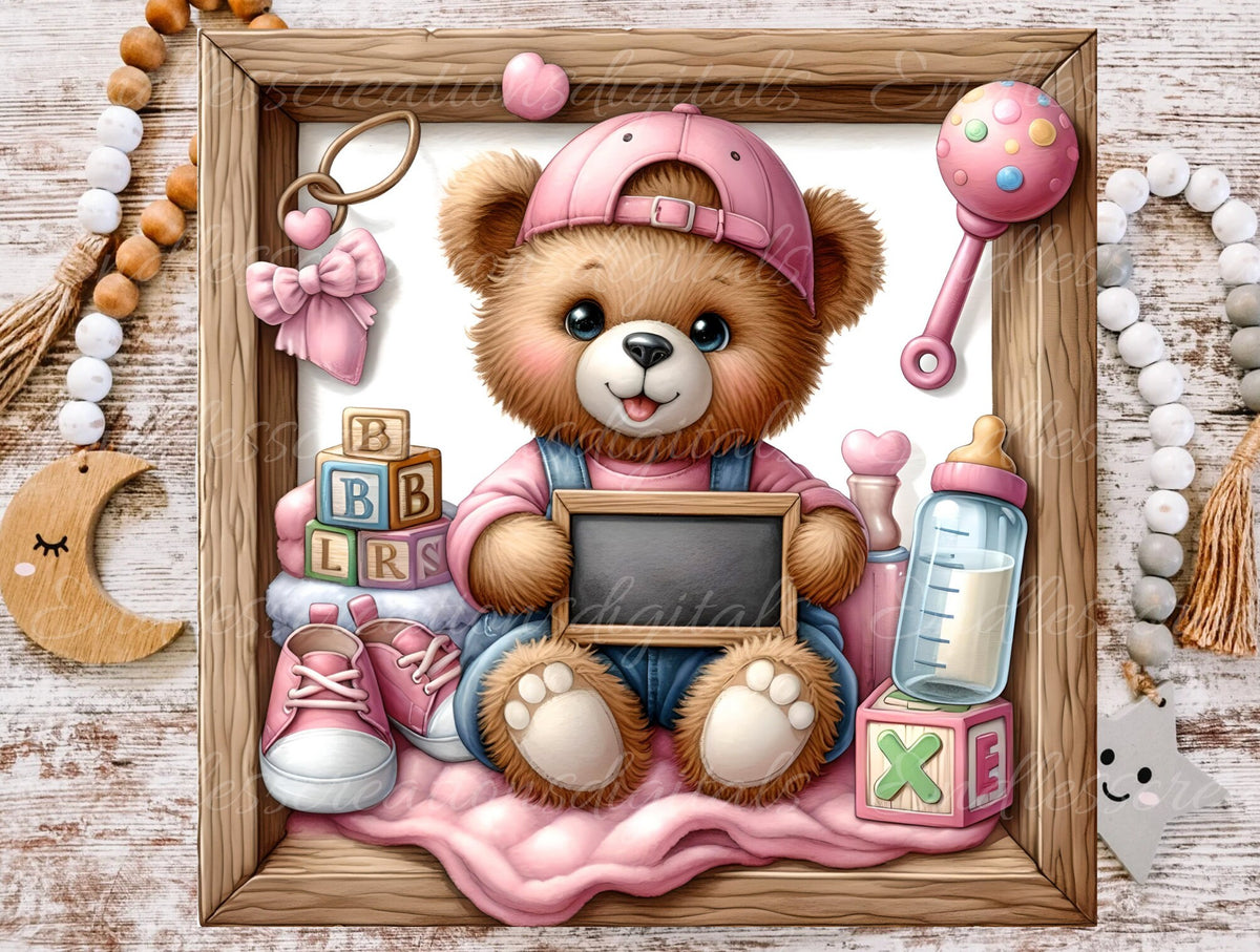 BABY'S ROOM BIRTH square announcement , DIGITAL DOWNLOAD ONLY, for sublimation high resolution,  1 add your own text file for download