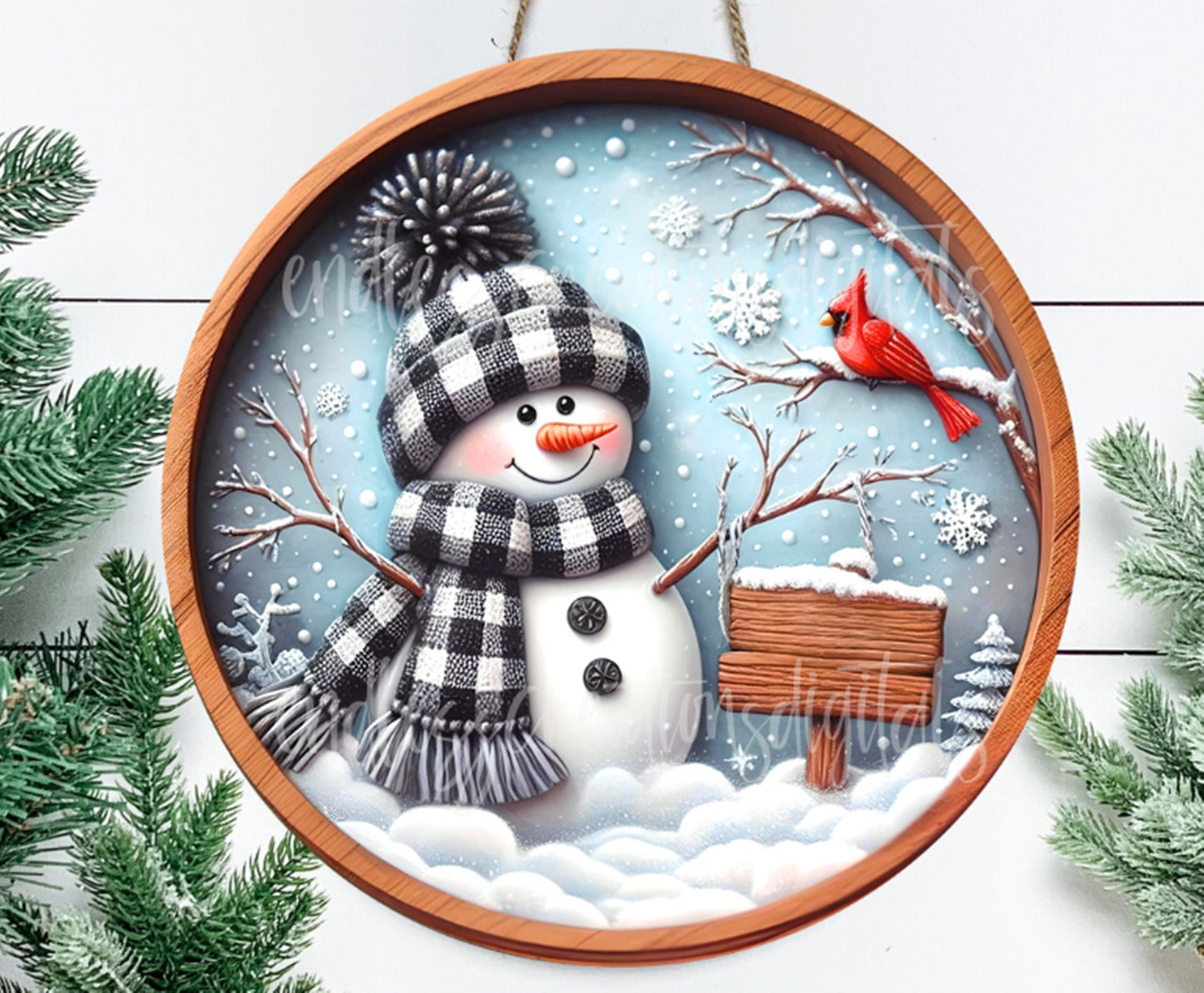 WINTER SNOWMAN SNOWFLAKES