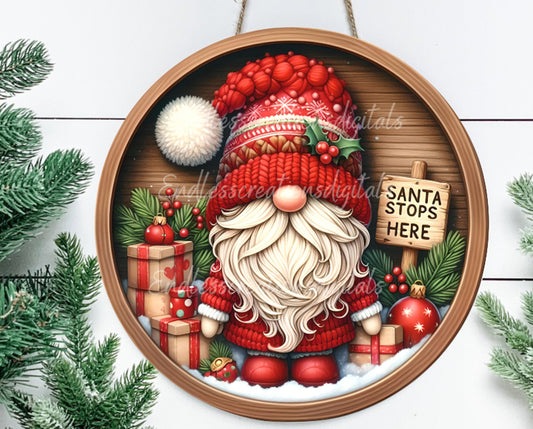 SANTA STOPS HERE CHRISTMAS