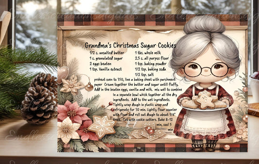GRANDMA'S CHRISTMAS COOKIE RECIPE RECTANGLE