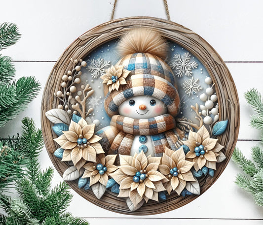 WINTER SNOWMAN ROUND