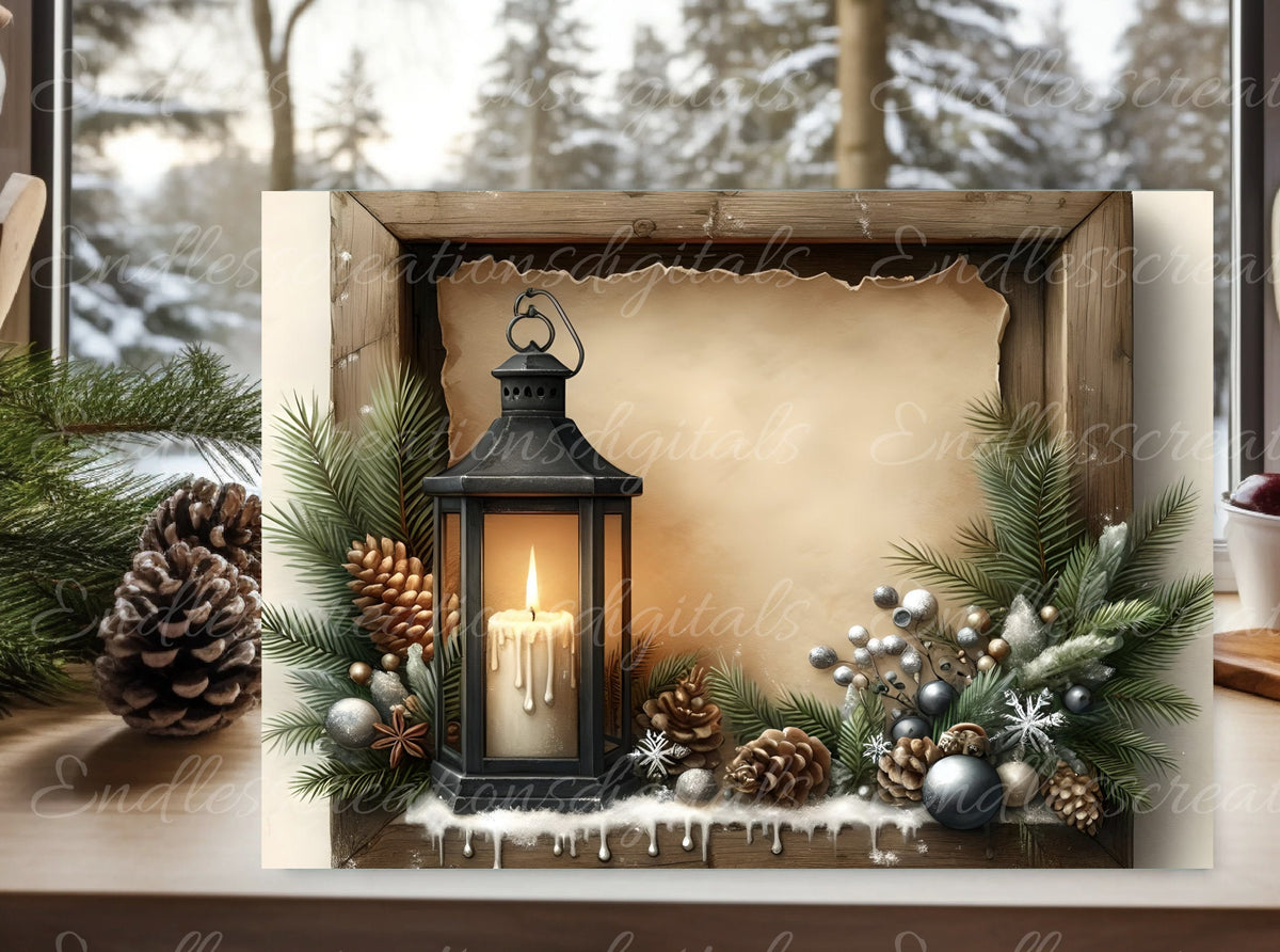 CHRISTMAS LANTERN RECTANGLE/TINS
