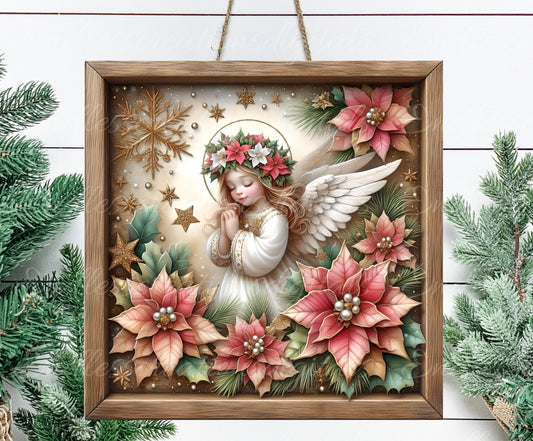 PINK ANGEL WINTER SQUARE