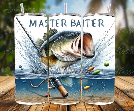FISHING TUMBLER SUBLIMATION design for 20 oz tumbler, high quality 300 Dpi
