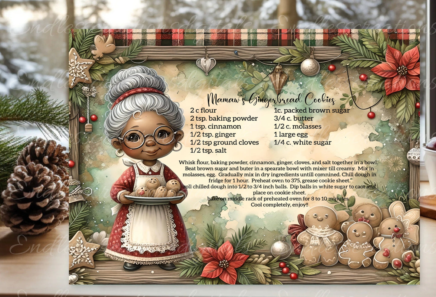 MAMAW'S COOKIE RECIPE RECTANGLE/TINS
