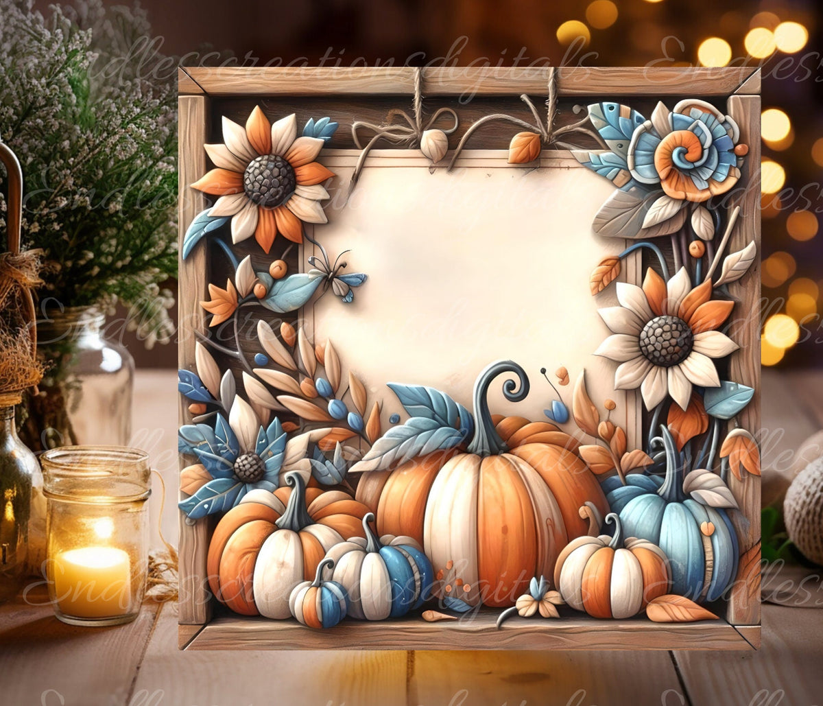 FALL SQUARE DOOR hanger, wreath sign, square cutting board png, for sublimation high resolution 2 files for download, 1 add your own text