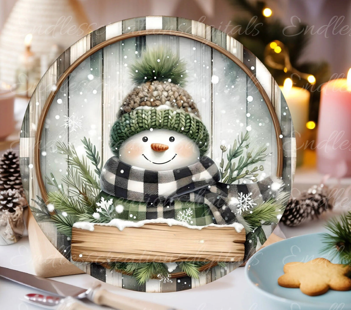 RUSTIC LET IT SNOW WINTER ROUND
