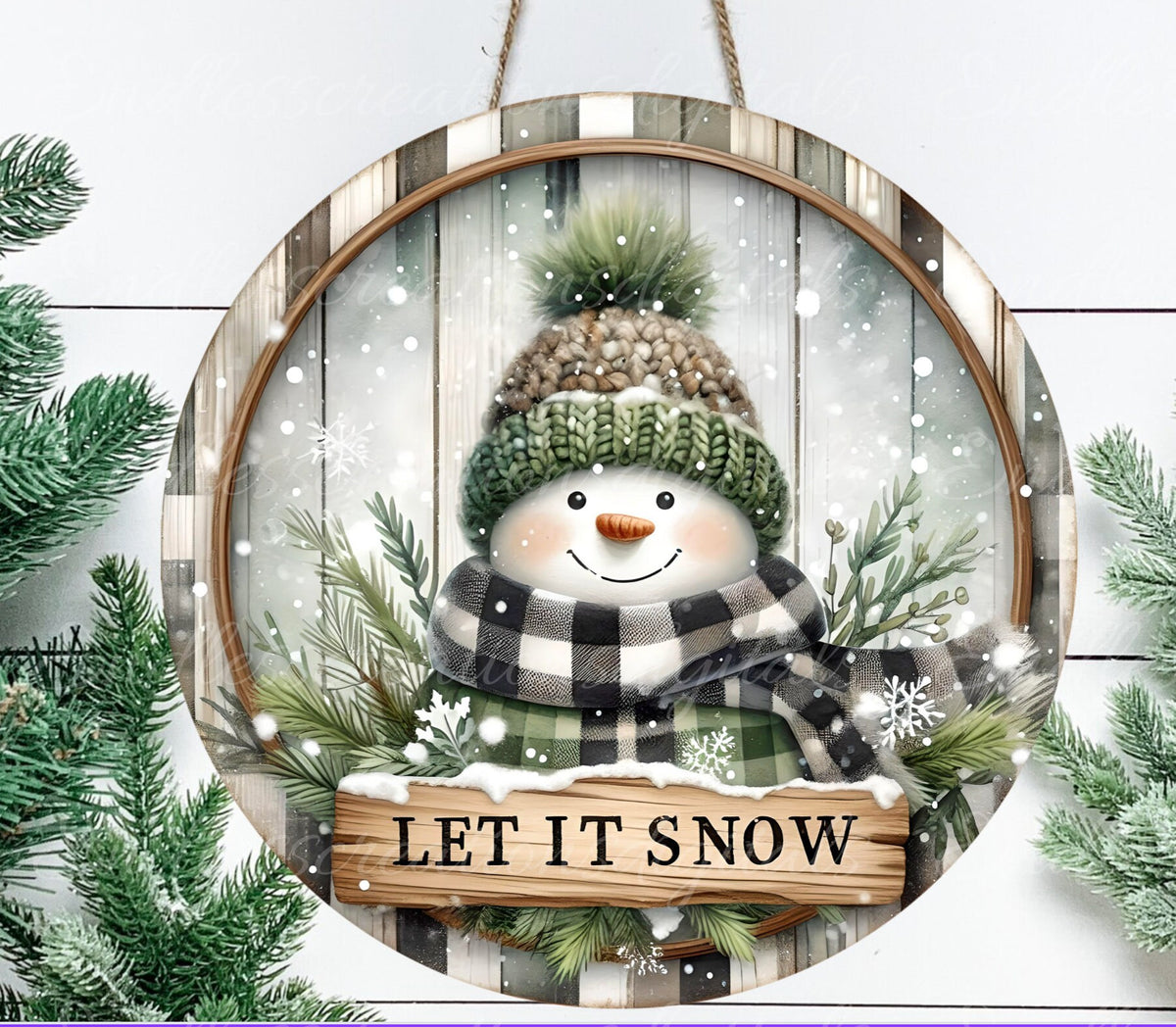 RUSTIC LET IT SNOW WINTER ROUND