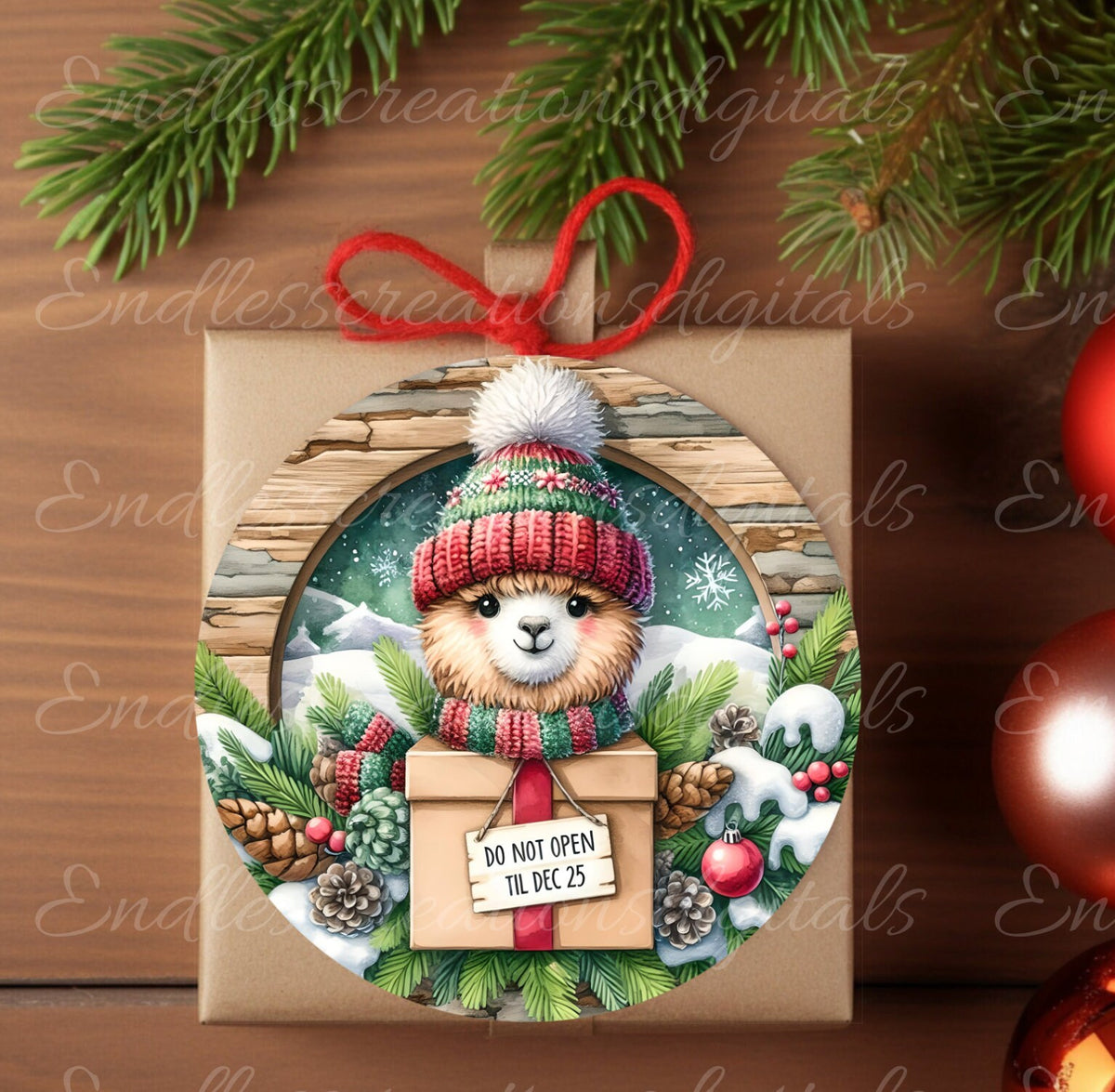 ALPACA DON'T OPEN, wreath sign, round cutting board, coaster png,  for sublimation high resolution, 2 files, 1 blank