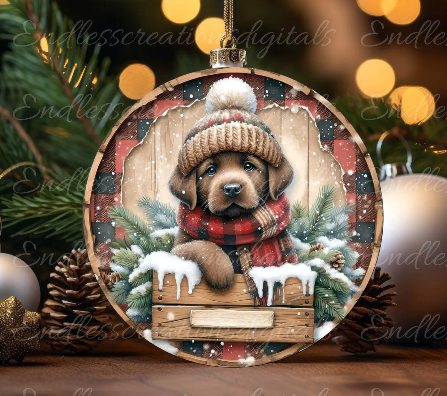 WINTER LAB PUPPY ROUND