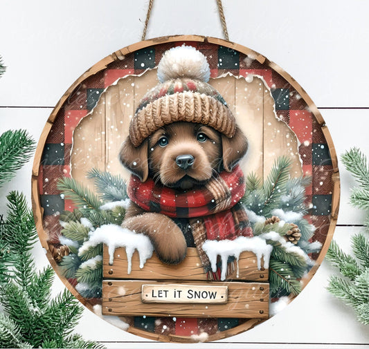 WINTER LAB PUPPY ROUND
