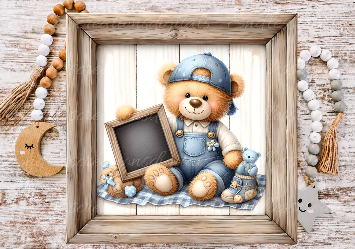 BABY'S ROOM BIRTH square announcement , wreath sign png, for sublimation high resolution,  1 add your own text file for download