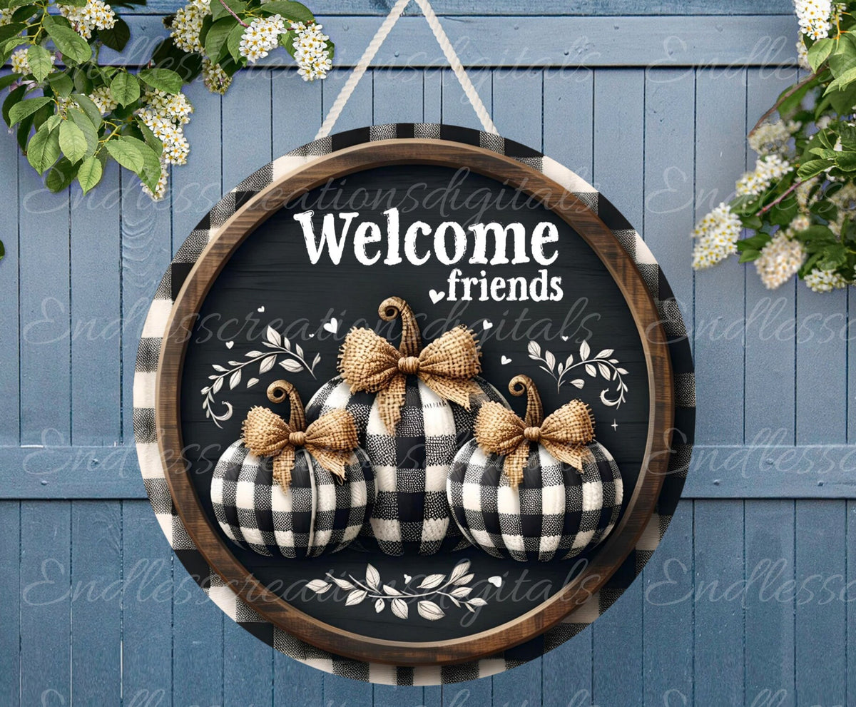 FALL PUMPKINS DOOR ROUND