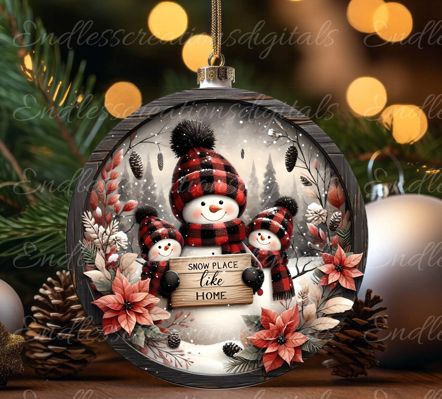 SNOWMAN FAMILY WINTER ROUND