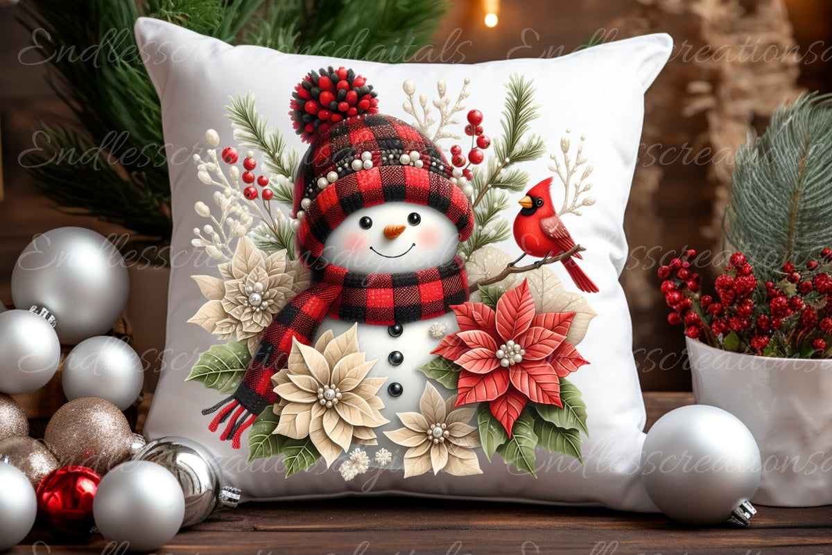 BUFFALO PLAID SNOWMAN WINTER TRANSPARENCY BUNDLE