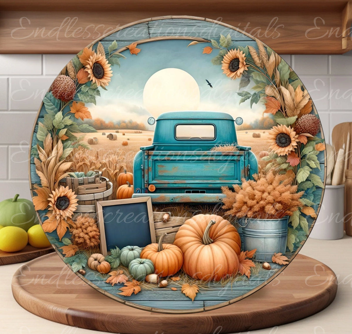 FALL BLUE TRUCK