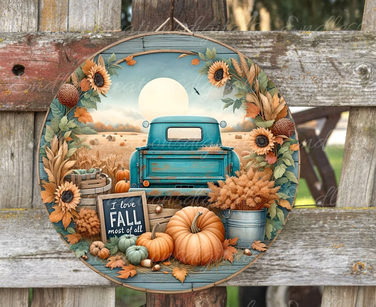 FALL BLUE TRUCK