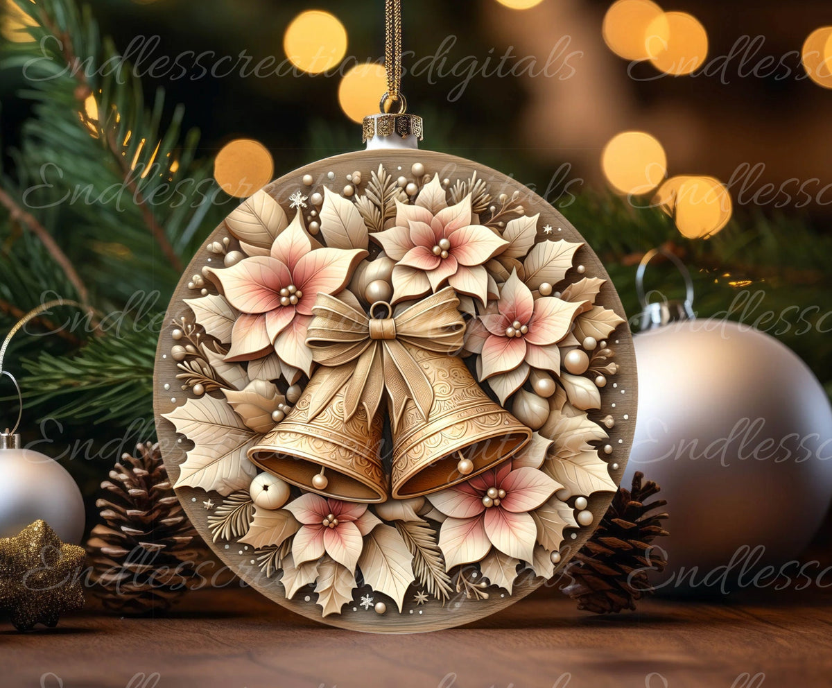 PINK GOLD WINTER BELLS ROUND
